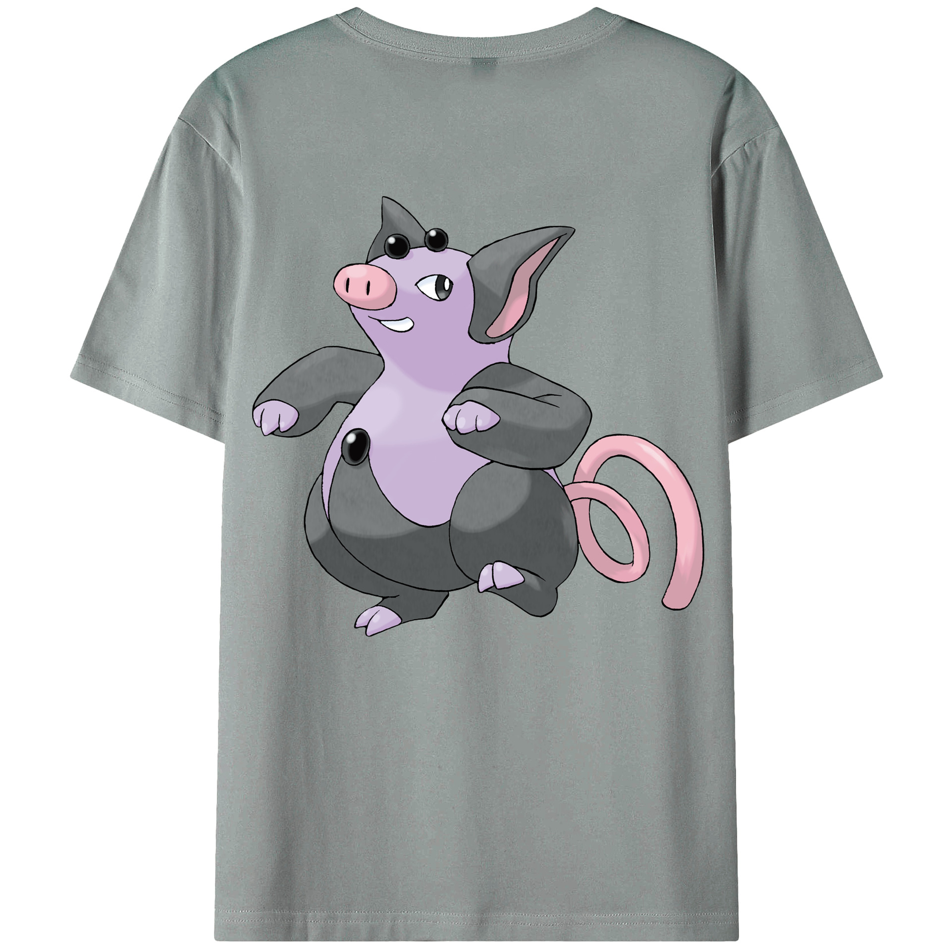 （画像用） ポケットモンスター Pokémon 綿100％ メンズ半袖Tシャツ（バックプリント） 通気性